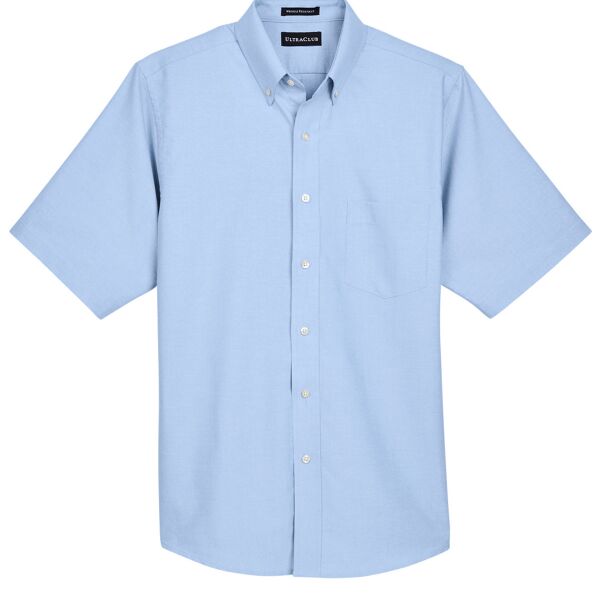 UltraClub Men's Classic Wrinkle-Resistant Short-Sleeve Oxford Thumbnail