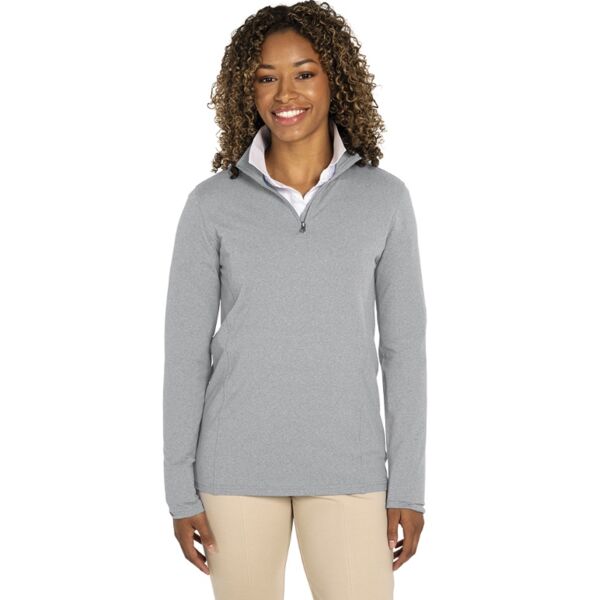 Women's Heathered Eco-Logic Stretch Quarter Zip Thumbnail