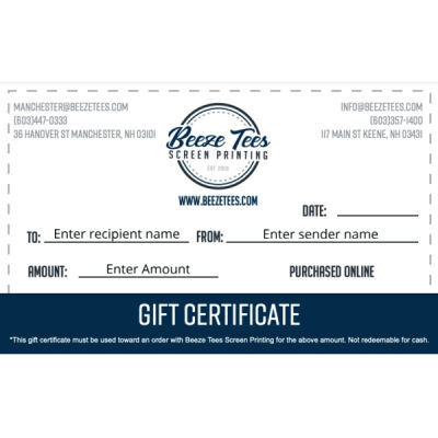 Gift Certificate Thumbnail
