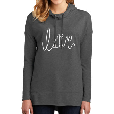 Womens Featherweight French Terry Hoodie - Love Thumbnail