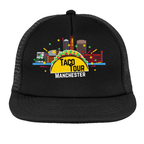 Flat Bill Snapback Trucker Cap (Dark) Thumbnail