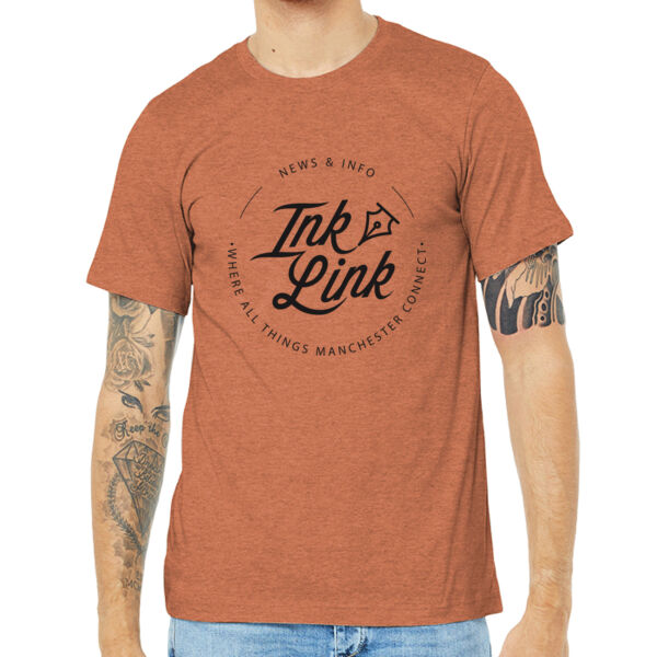 Unisex Heathered T-Shirt - Ink Link Manchester Thumbnail